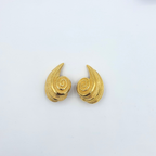 Vintage Christian Dior Stylised Spiral Clip Earrings – view 3