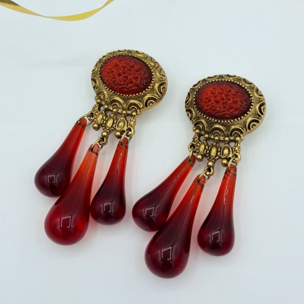 Vintage Chandelier Clip Earrings – view 2