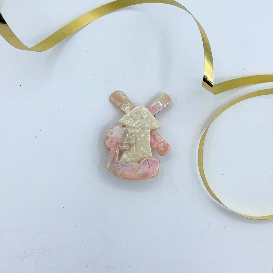 Vintage Brooch Windmill Lea Stein