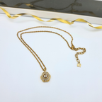 Nina Ricci – Vintage Monogram Necklace with Crystals – view 2