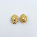 Vintage Christian Dior Oval Domed Clip Earrings – view 2