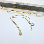Nina Ricci – Vintage Monogram Necklace with Crystals