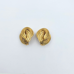 Vintage Christian Dior Knot Texture Clip Earrings – view 2