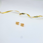 Vintage Celine – Stud Earrings with Triomphe Motif – view 2