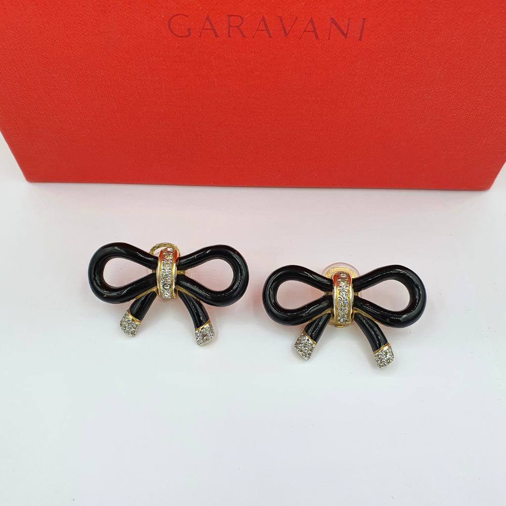 Vintage Valentino Bow Clip Earrings – view 2
