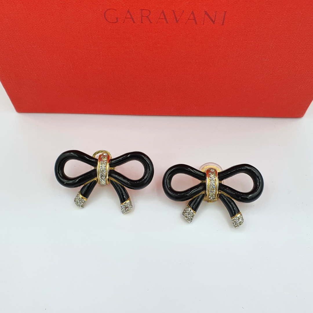 Vintage Valentino Bow Clip Earrings – view 2