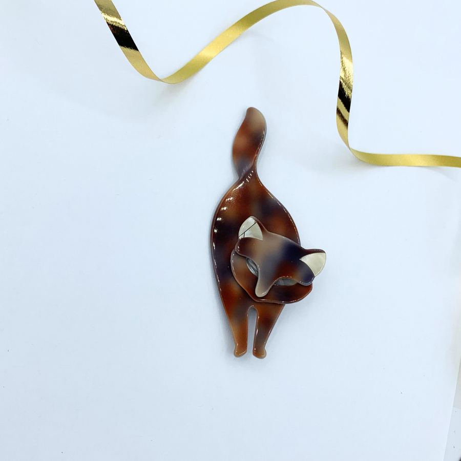 Vintage Cat Brooch Lea Stein