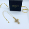 Christian Lacroix Faux Pearls Cross Necklace