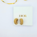Vintage Christian Dior Crescent Clip Earrings