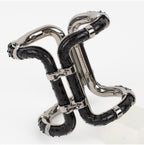Lanvin Black Python Sculptural Cuff Bracelet (1980s)