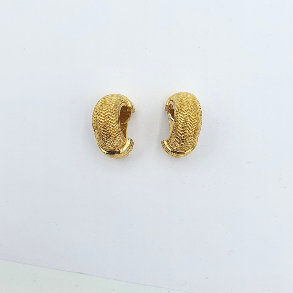 Vintage Christian Dior Crescent Clip Earrings – view 2
