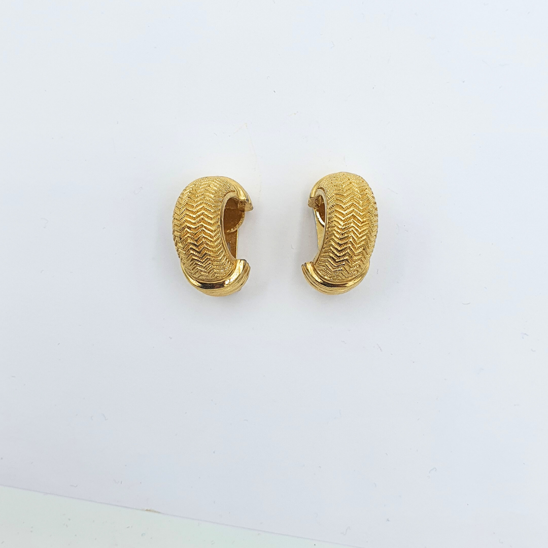 Vintage Christian Dior Crescent Clip Earrings – view 2