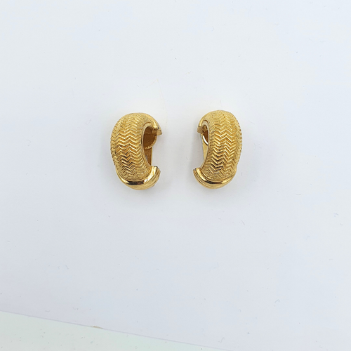Vintage Christian Dior Crescent Clip Earrings – view 2