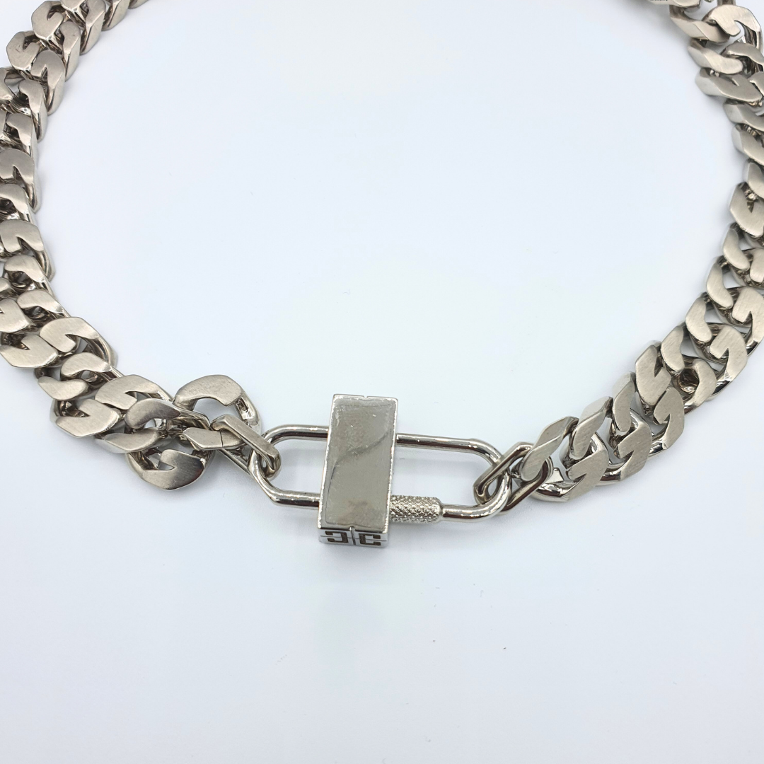 Givenchy – Vintage Silver-Tone Chain Necklace – view 3