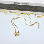 Nina Ricci – Vintage Bow Necklace with Signature Detail – view 2