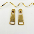 Vintage Moschino Oversized Zip Fastening Earrings