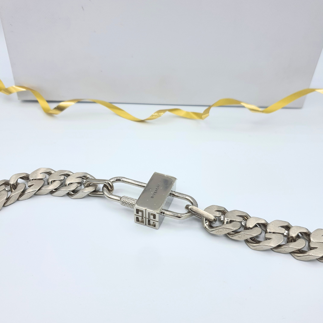 Givenchy – Vintage Silver-Tone Chain Necklace – view 5