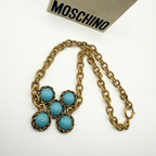 Moschino – Vintage Necklace with Turquoise Cabochons – view 2