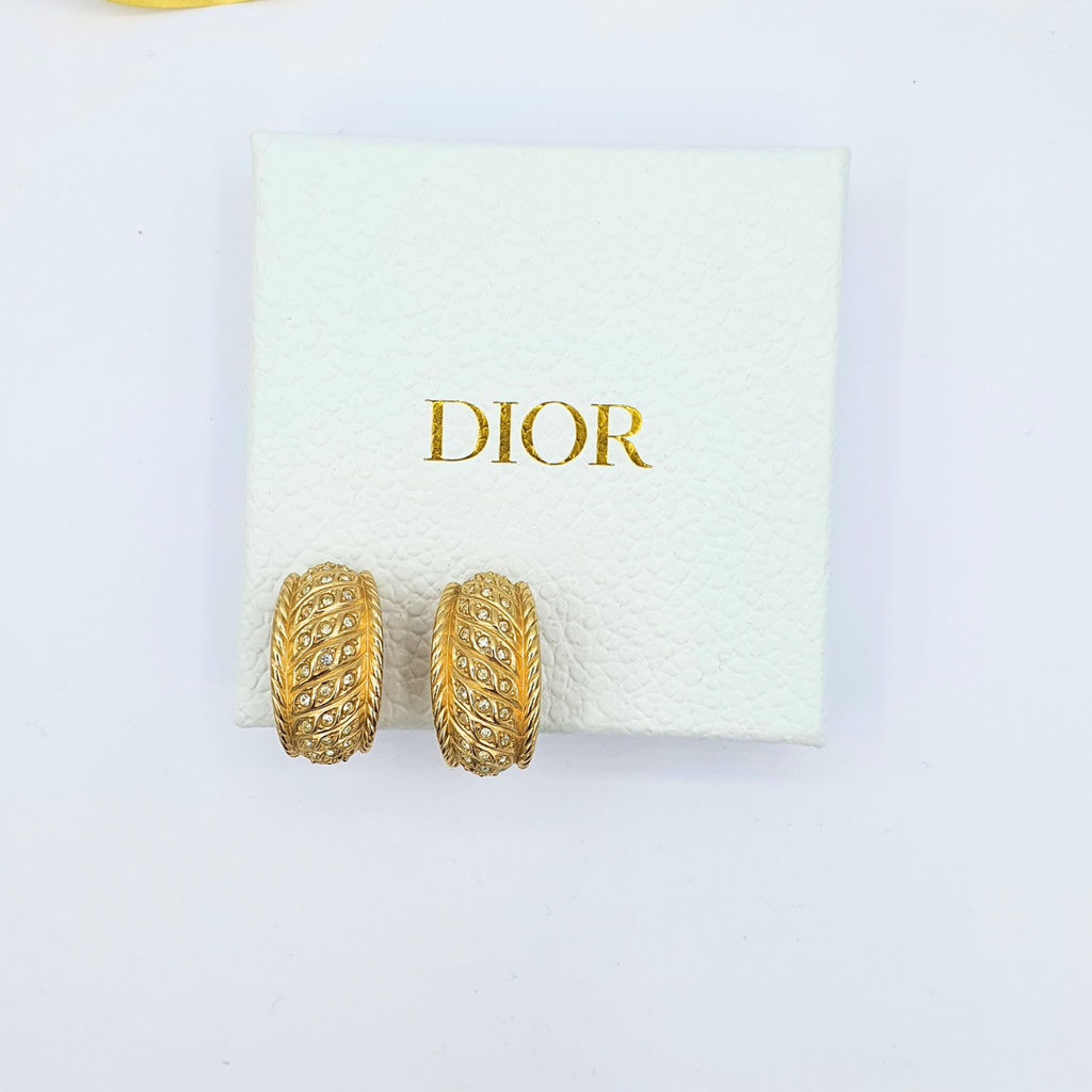 Vintage Christian Dior Hoop Clip Earrings