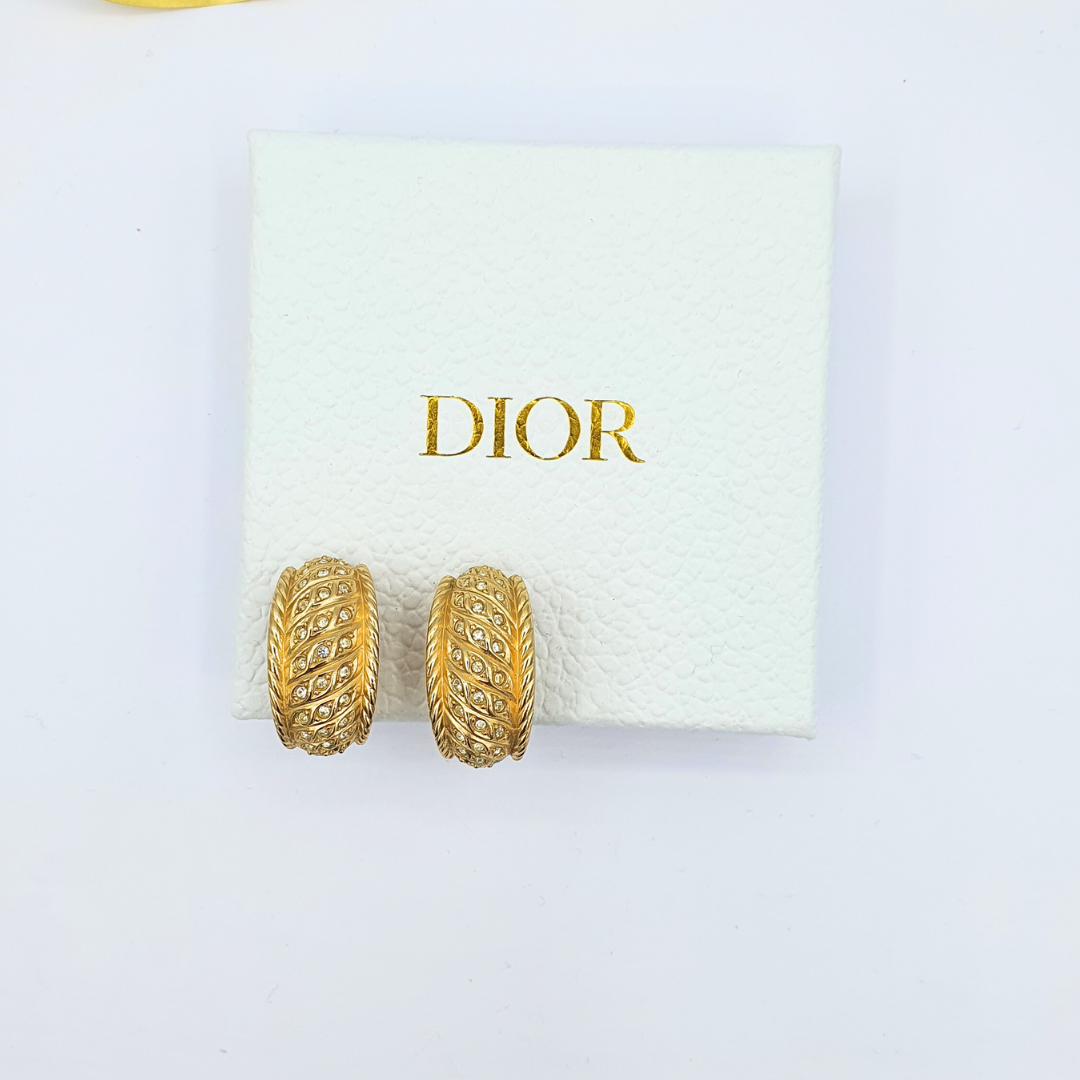 Vintage Christian Dior Hoop Clip Earrings