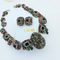 Zeldzame Christian Dior Statement Ketting – Couture Collectie 1962 – Multicolor Strass & Verguld Messing