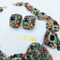 Zeldzame Christian Dior Statement Ketting – Couture Collectie 1962 – Multicolor Strass & Verguld Messing