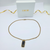 Christian Dior Zwarte Logo Emaille Ketting