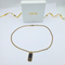 Christian Dior Zwarte Logo Emaille Ketting