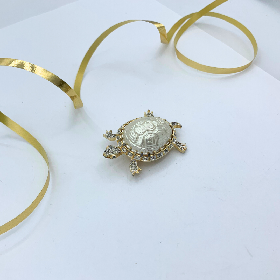Vintage Nettie Rosenstein Turtle Brooch