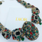 Zeldzame Christian Dior Statement Ketting – Couture Collectie 1962 – Multicolor Strass & Verguld Messing