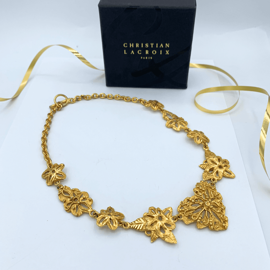 Vintage Christian Lacroix Baroque Flora Necklace