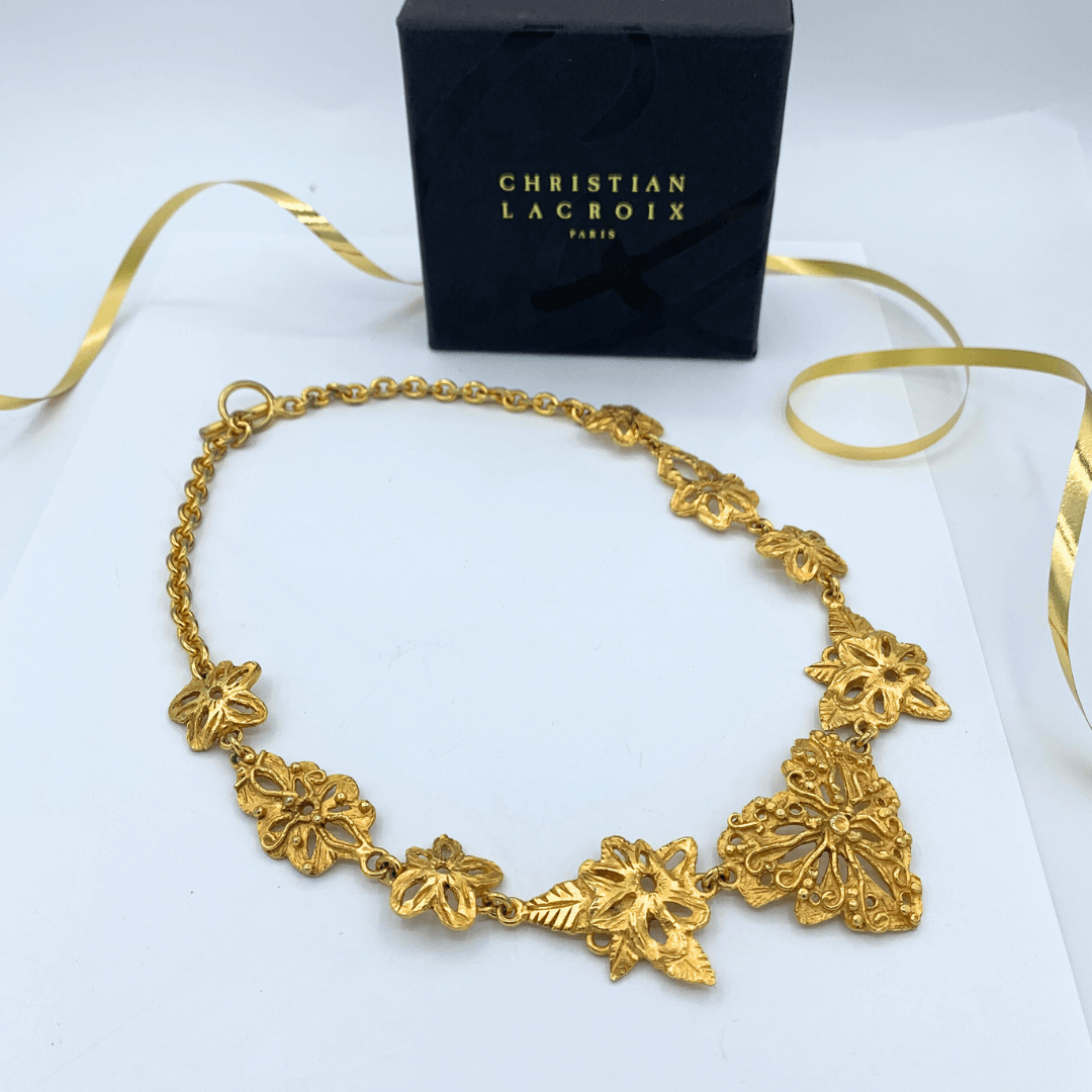 Vintage Christian Lacroix Baroque Flora Necklace