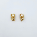 Vintage Christian Dior Wavy Faux Pearl Clip Earrings