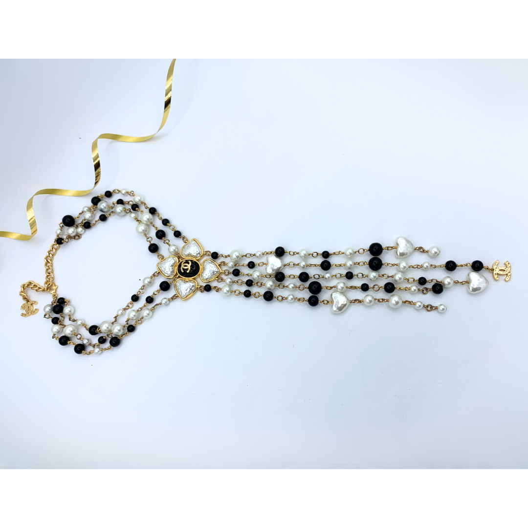 Vintage Chanel Chandelier Faux Pearl Necklace – view 3