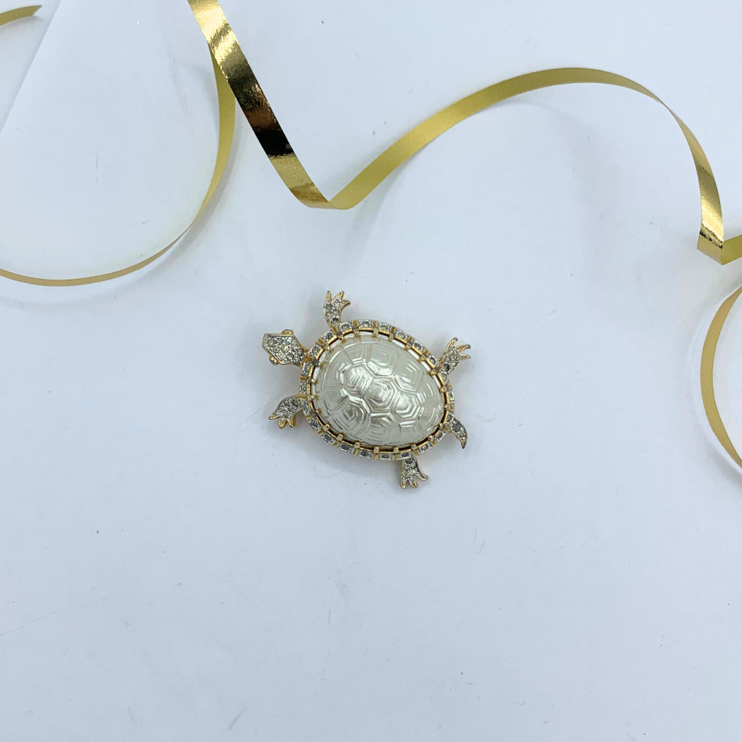 Vintage Nettie Rosenstein Turtle Brooch – view 2