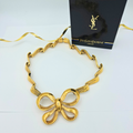 Vintage Yves Saint Laurent Bow Statement Necklace