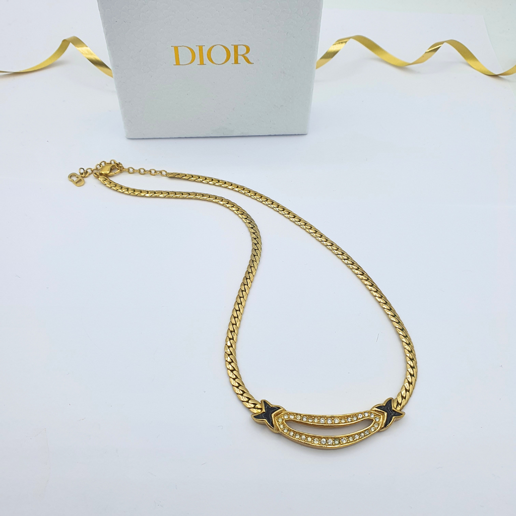 Vintage Christian Dior Curved Lines Necklace – view 2