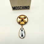 Moschino – Vintage Statement Brooch with Crystal Drop – view 4