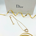 Vintage Christian Dior Little Hearts Crystal Necklace