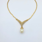Vintage Christian Dior Teardrop Pearl Necklace – view 2