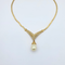 Christian Dior Druppelvormige Parel Ketting