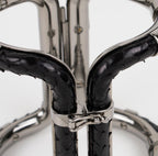 Lanvin Black Python Sculptural Cuff Bracelet (1980s)