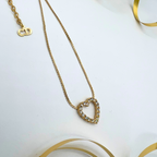 Vintage Christian Dior Little Hearts Crystal Necklace – view 3