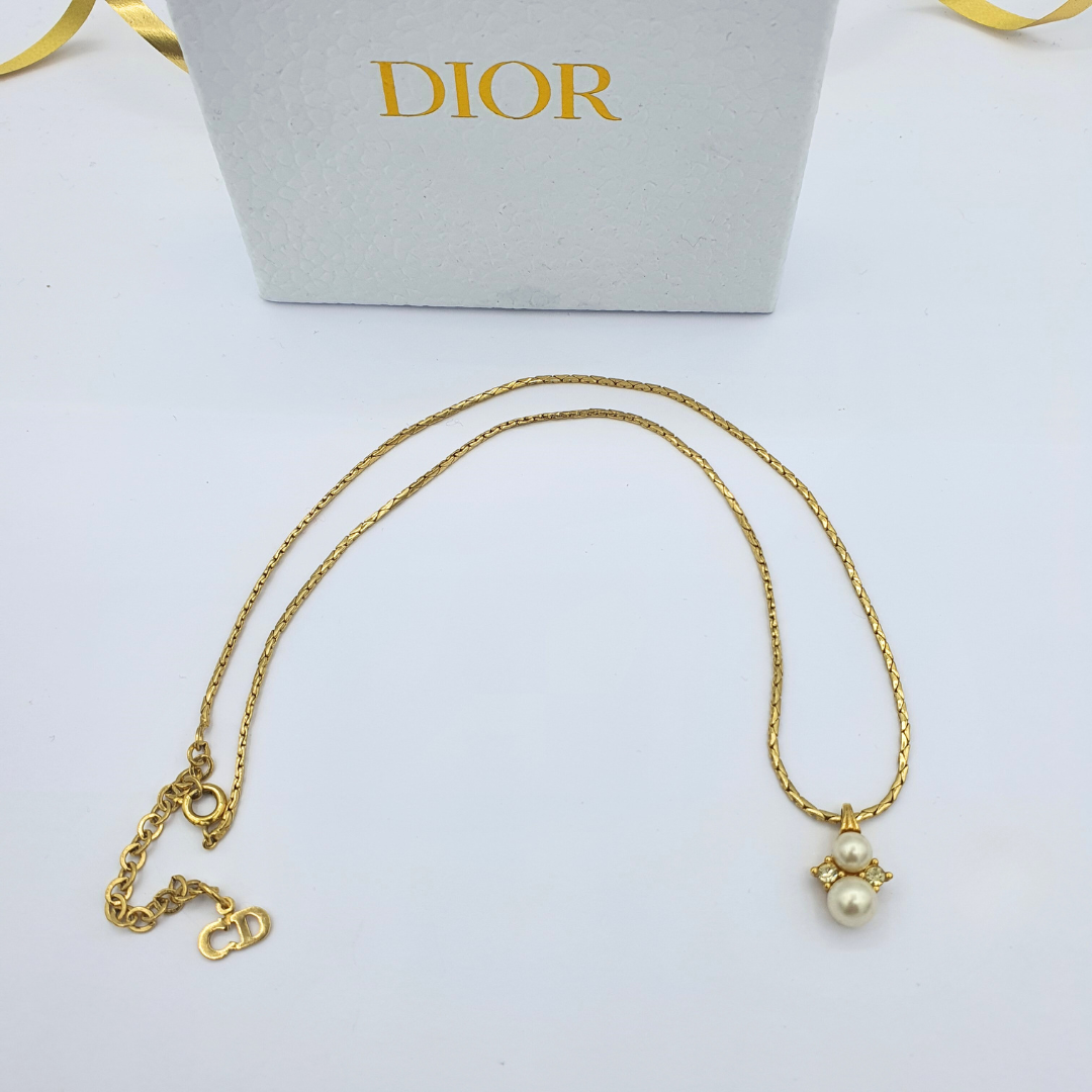 Vintage Christian Dior Pearl Necklace – view 2