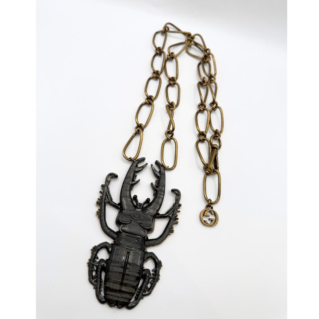 Vintage Gucci – Statement Necklace with Beetle Pendant