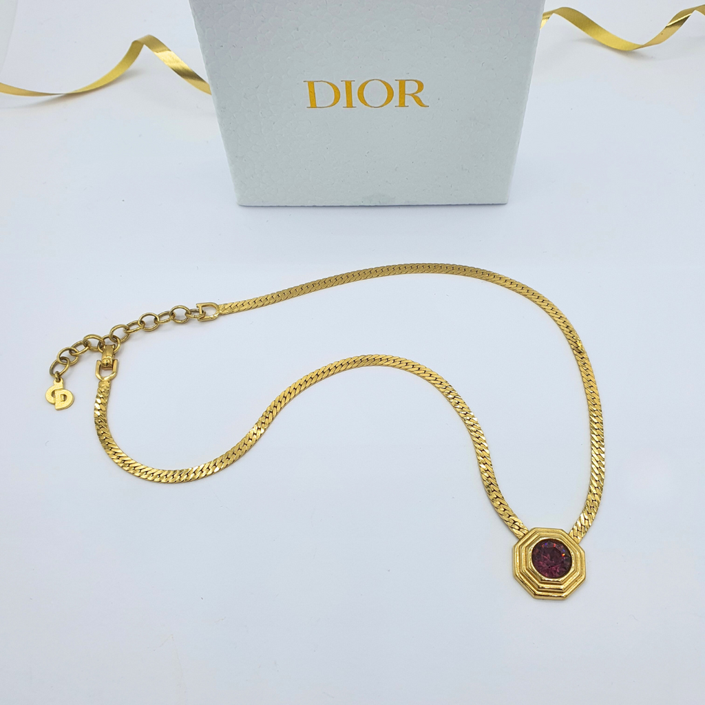 Vintage Christian Dior Octagonal Necklace – view 2