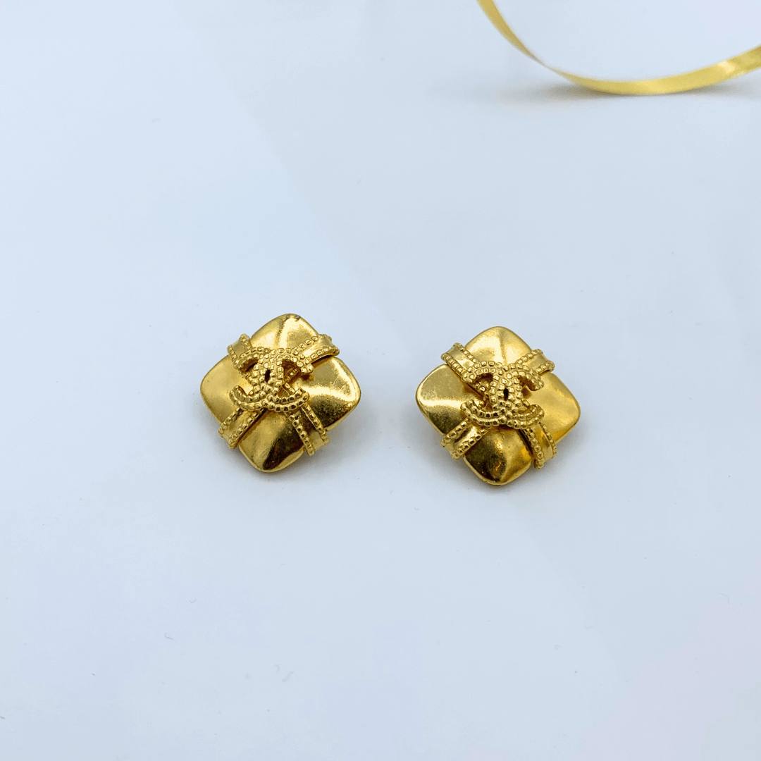 Vintage Chanel CC Clip Earrings