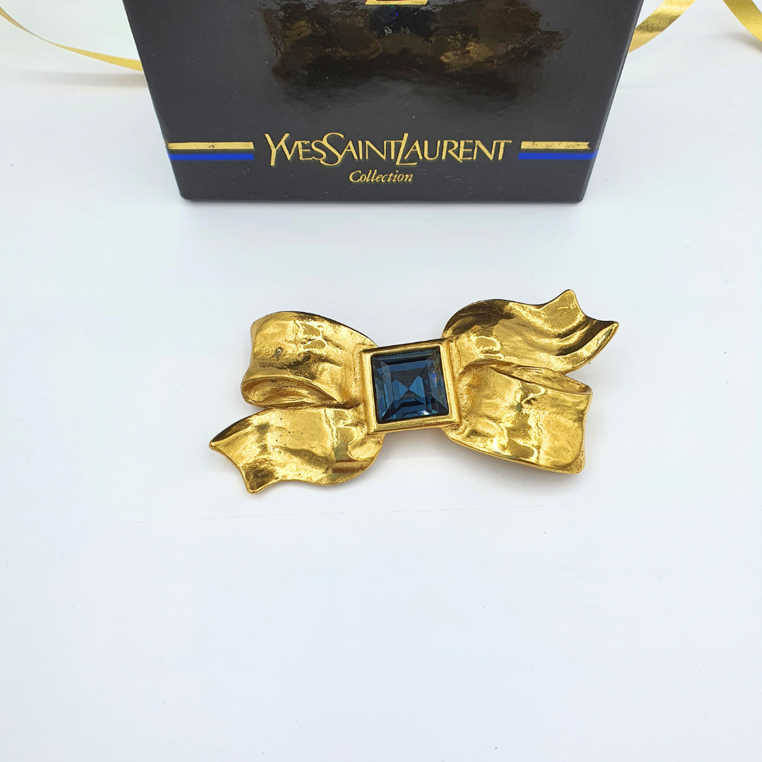 Vintage Yves Saint Laurent Bow Brooch – view 2