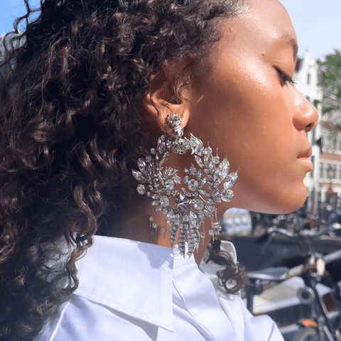 Givenchy Statement Crystals Clip Earrings