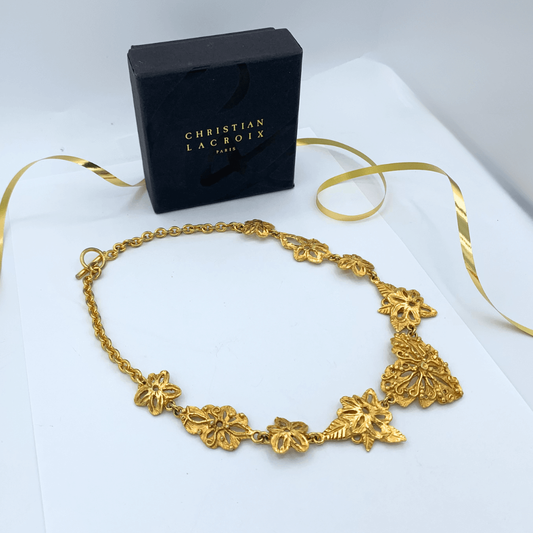 Vintage Christian Lacroix Baroque Flora Necklace – view 2